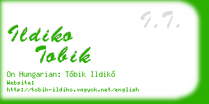 ildiko tobik business card